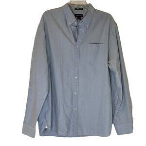 Lands End Mens Shirt Size XL Oxford Preppy Button Up Blue Office Long Sleeve